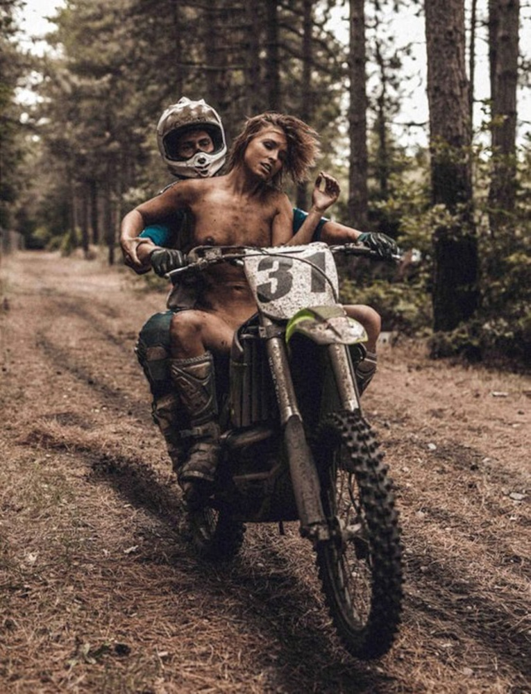 Marisa Papens Nude Motocross Shoot